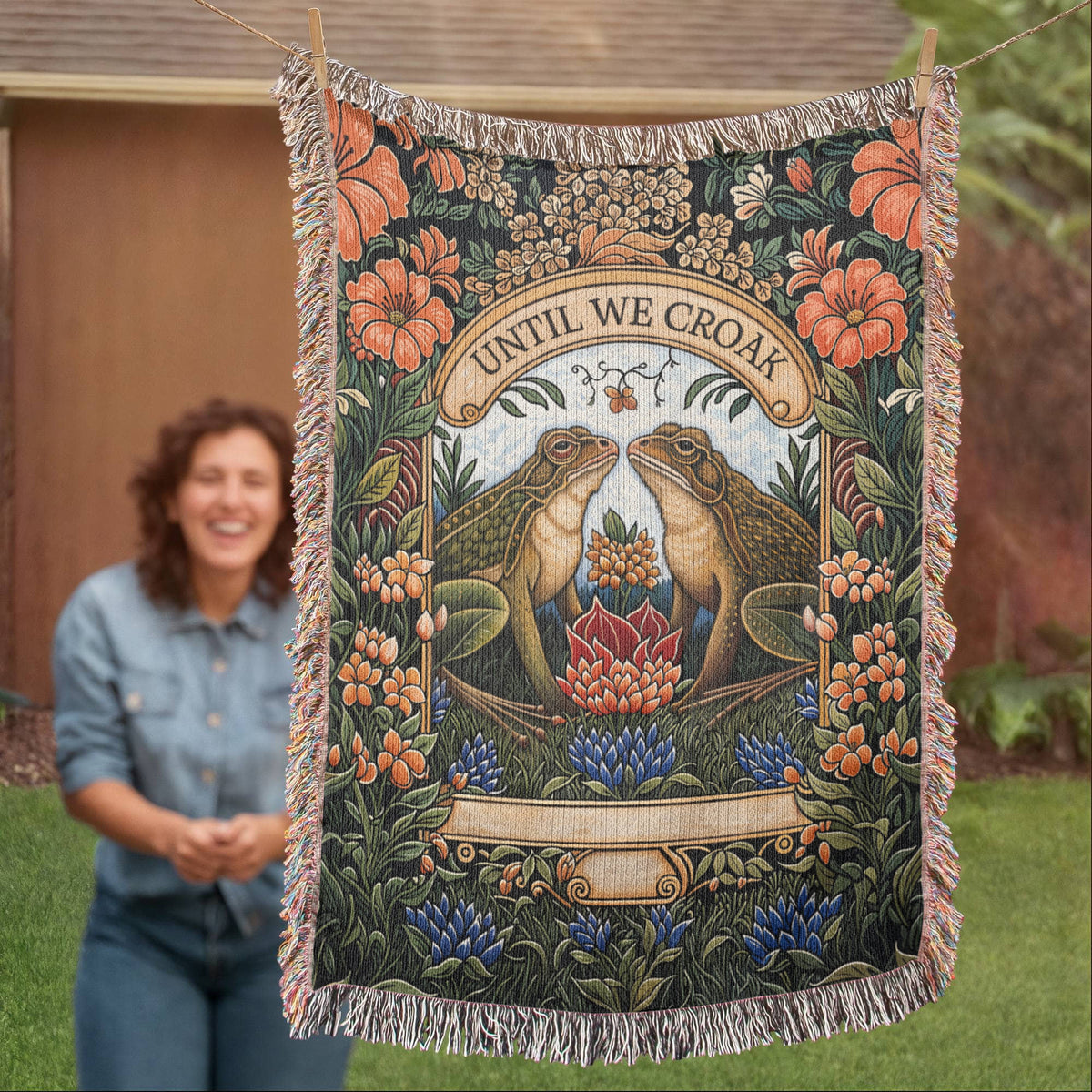 Til We Croak - Heirloom Blanket - Marlofy.com