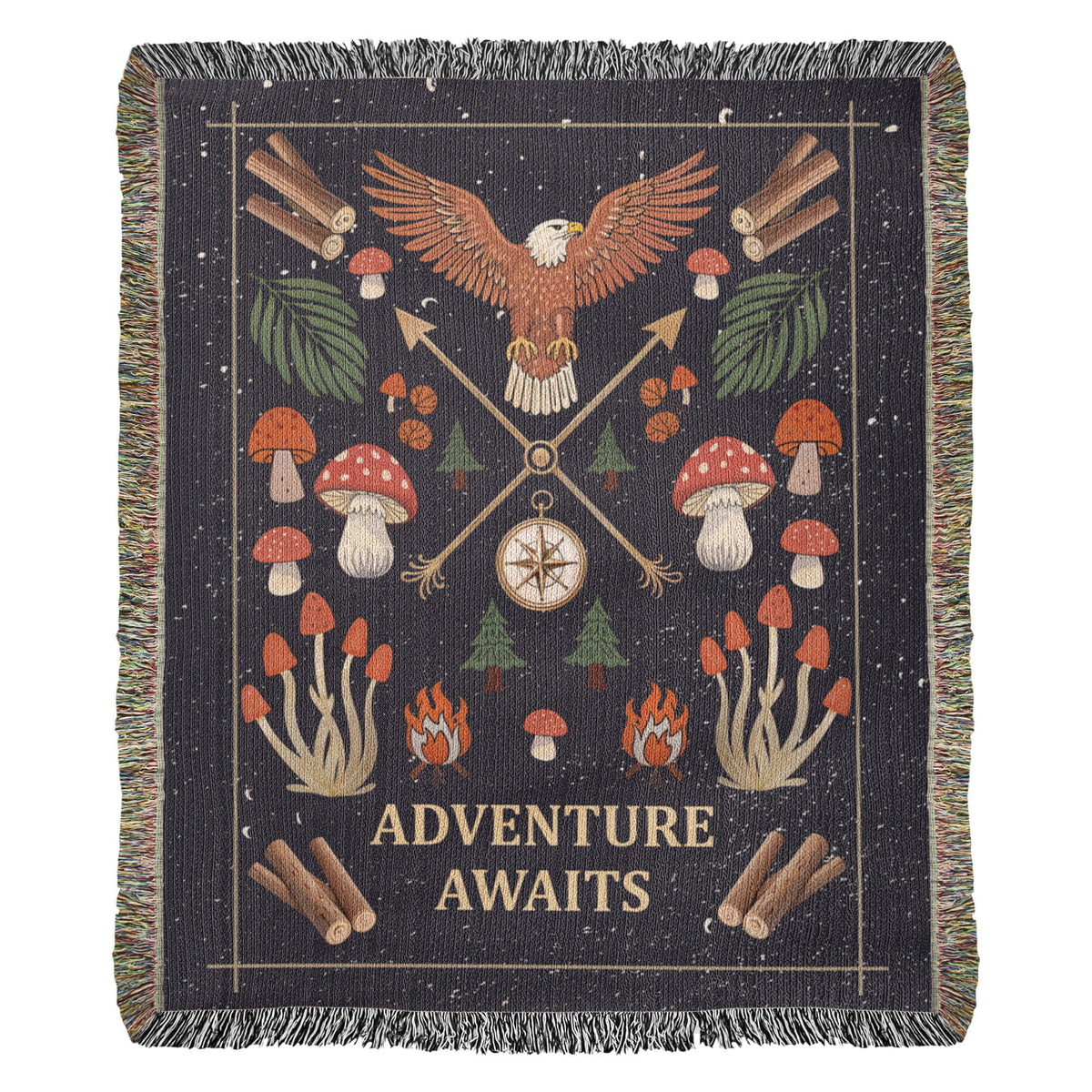 Adventure Awaits - Woven Blanket - Marlofy.com