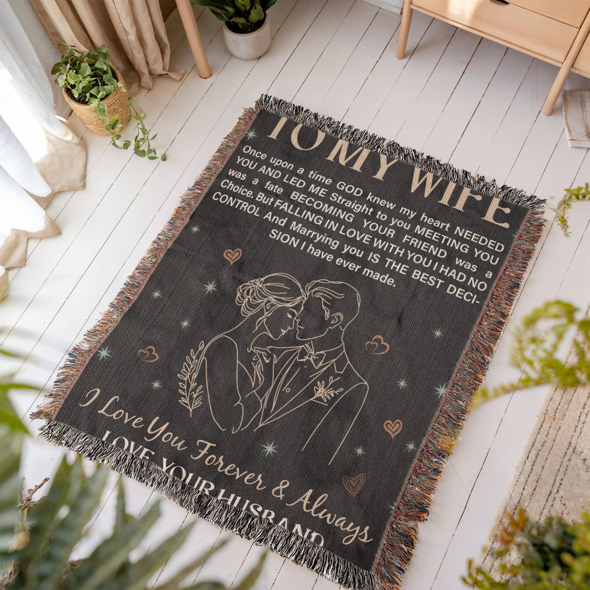 To My Wife - Heirloom Blanket - Marlofy.com