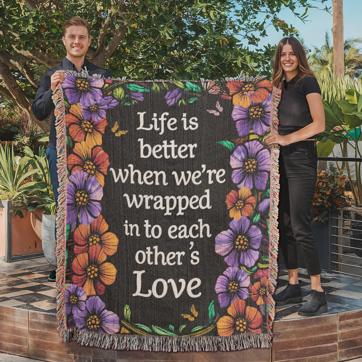 Life is Better With You - Heirloom Blanket - Marlofy.com