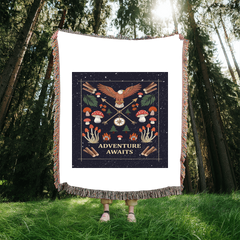 Adventure Awaits - Woven Blanket