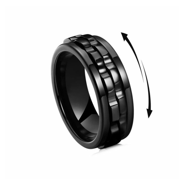Stainless Steel Spinner Fidget Ring for Men - Marlofy.com